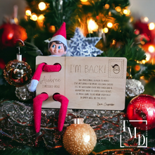 Load image into Gallery viewer, I'm Back! Elf Postcard- Customized Option
