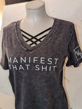 Load image into Gallery viewer, Manifest That Shit Branded V-Neck Tee
