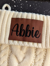 Load image into Gallery viewer, Custom Name Leatherette Patch for Stockings