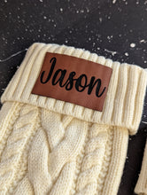 Load image into Gallery viewer, Custom Name Leatherette Patch for Stockings