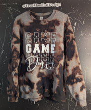 Load image into Gallery viewer, Game Day Football Acid Wash Sweatshirt
