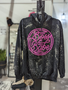 Boss Babe Acid Wash Hoodie