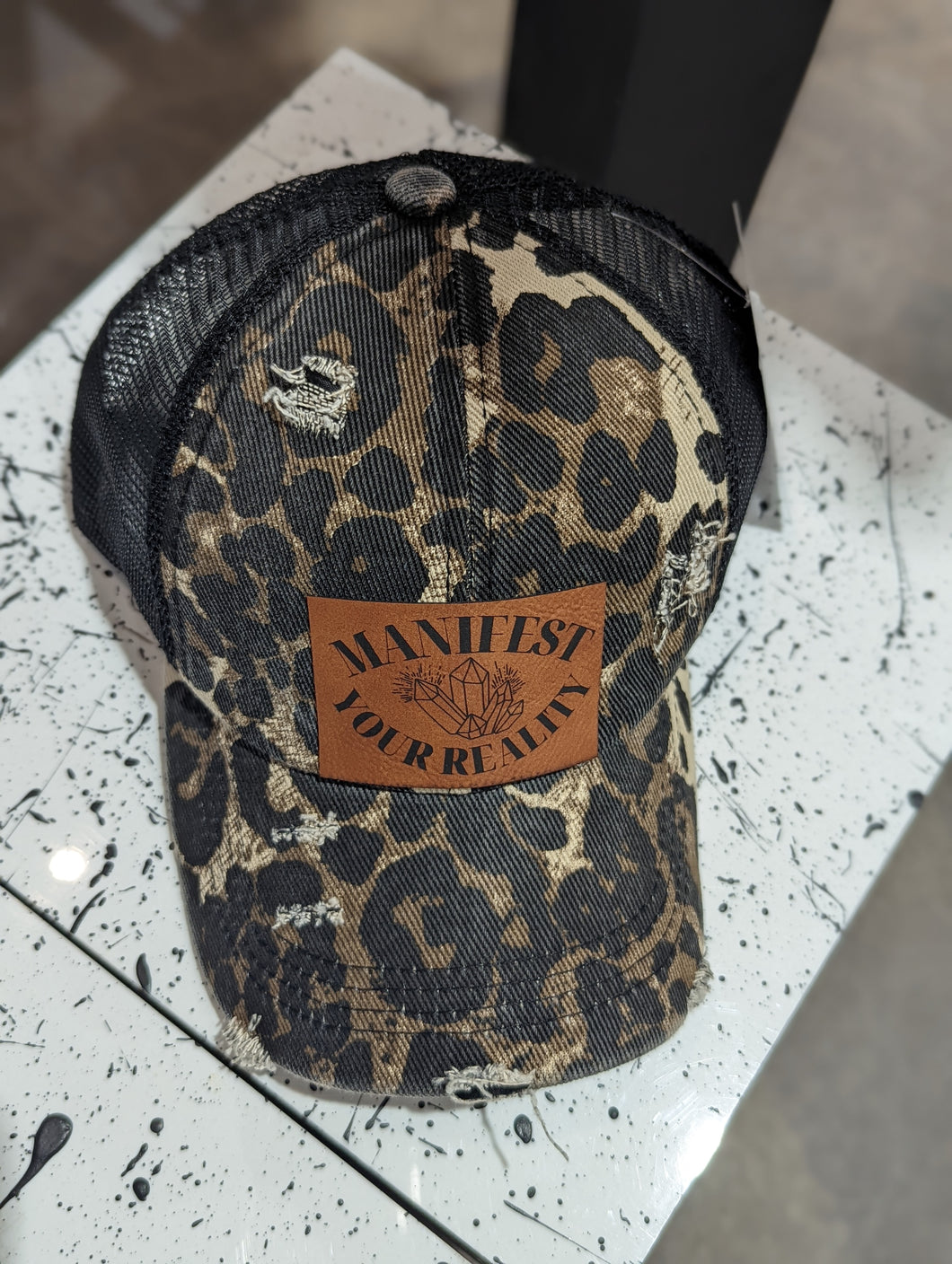 Manifest Your Reality Leopard Hat