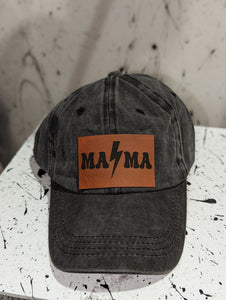 Mama Bolt Ponytail Hat- Charcoal