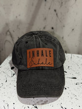 Load image into Gallery viewer, Inhale Exhale Ponytail Hat- Charcoal
