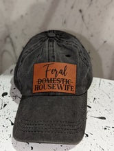 Load image into Gallery viewer, Feral Housewife Ponytail Hat- Charcoal
