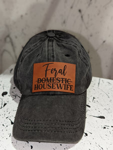 Feral Housewife Ponytail Hat- Charcoal