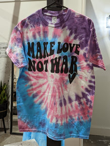 Make Love Not War Tie Dye