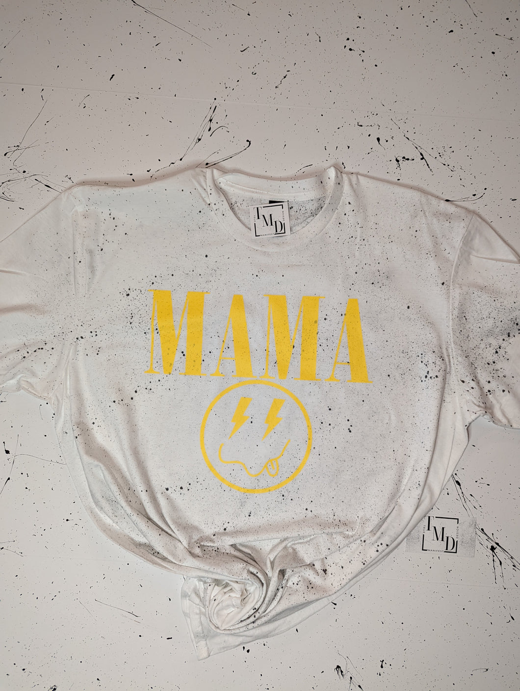 MAMA Smiley Splatter Tee