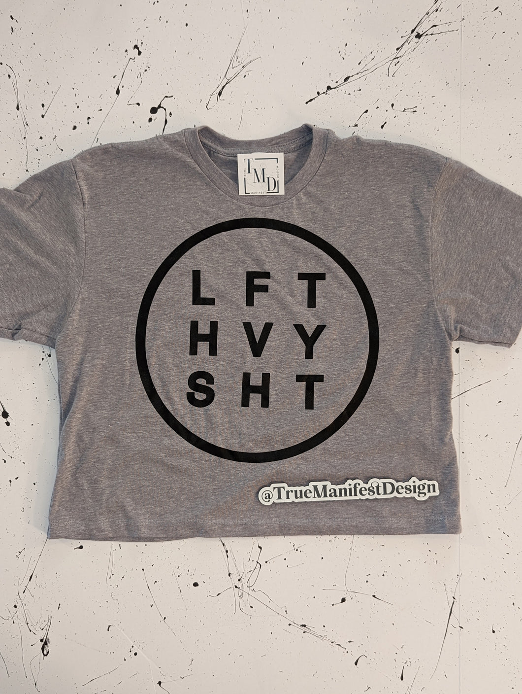 LFT HVY SHT Light Grey Crop Top