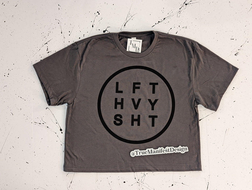 LFT HVY SHT Dark Grey Crop Top