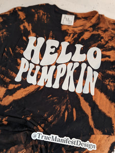 Hello Pumpkin Reverse Tie Dye