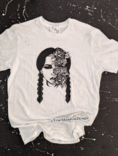 Load image into Gallery viewer, Wednesday Adams Floral Splatter Tee
