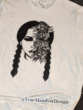 Load image into Gallery viewer, Wednesday Adams Floral Splatter Tee
