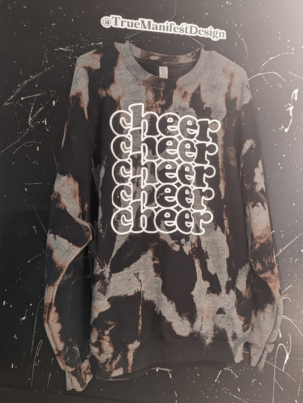 Cheer Stack Acid Wash Sweatshirt