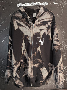 TMD Zip Up Acid Wash Hoodie