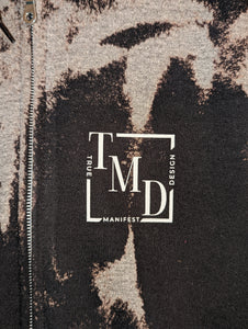 TMD Zip Up Acid Wash Hoodie