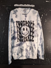 Load image into Gallery viewer, Football Smiley Tie Dye Sweatshirt
