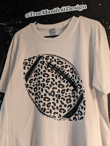 Leopard Print Football Tee