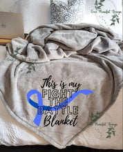 Load image into Gallery viewer, This is My Fight The Battle Blanket Blue
