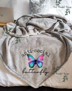 Anti Social Butterfly Blanket